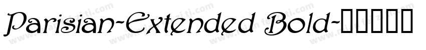 Parisian-Extended Bold字体转换
